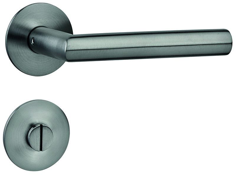 Türgriff, Türdrücker, Edelstahl, matte Oberfläche, Rundrosetten-Set