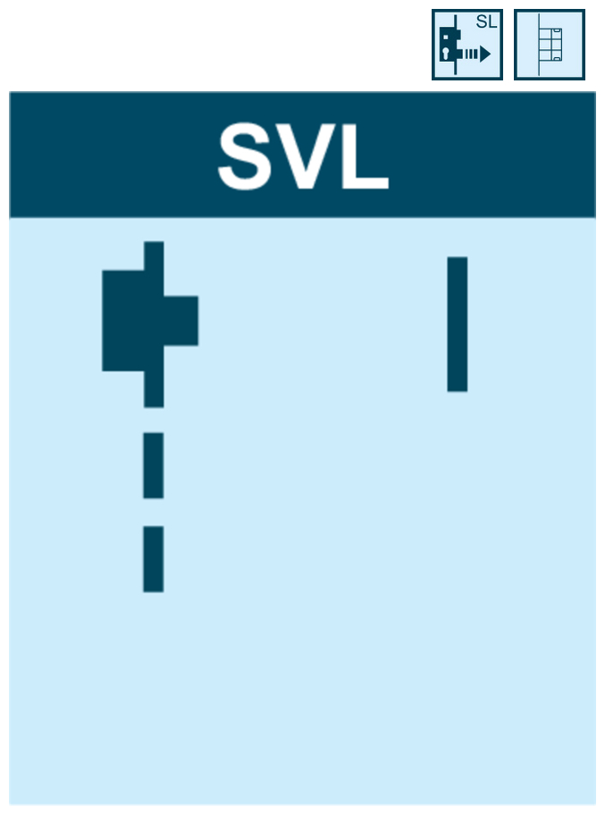 SVL, Kabelprofil, Steckverbindung, Blau, Luftdruck–Anzeige