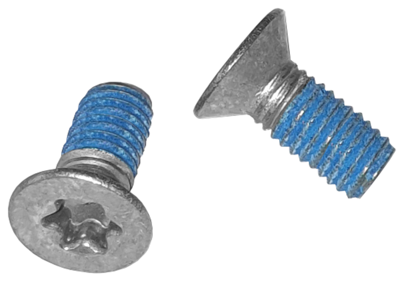 Schraube, Senkkopfschraube, Metall, Torx-Antrieb, blaues Gewinde