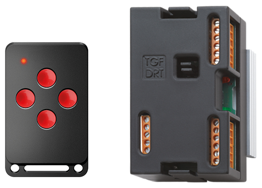 RF receiver,  remote control,  wireless switch,  device module,  red buttons