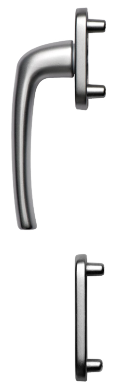 alu handle, Türgriff, Fenstergriff, Metall, zwei Stecker