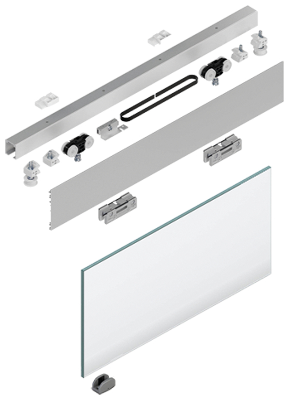 Glaswand, Schiebetür, Duschwand, Glasscheibe, Profilset