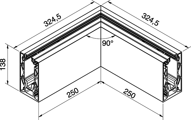 Eckwinkel, Profilleiste, Aluminiumprofil, I-形连接, L 形 角部