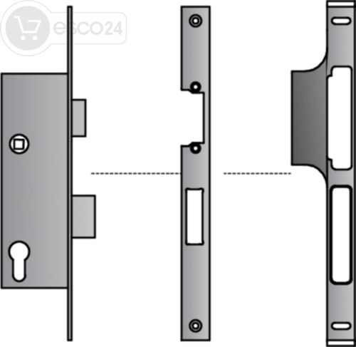 FR-Schloss-Set systeQ-S-1E 1flg.  f.EÖ ausw.