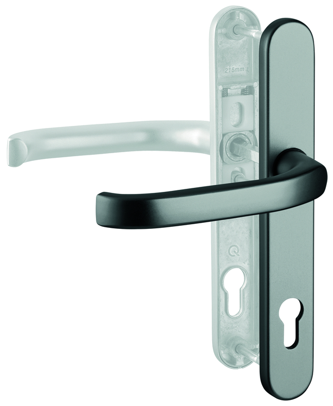 Türdriegel, Türgriff, Riegeleisten, Schlossplatte, Sicherheitsschloss