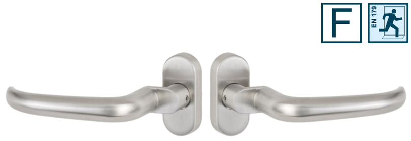 Türgriff, Metall, Edelstahl, Doppelhebel, innere Tür