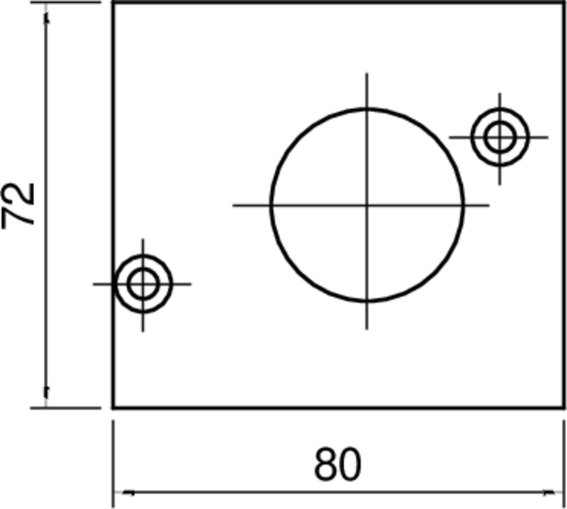 Tafel, Panel, Konstruktionszeichnung, Bohrungen, Maße