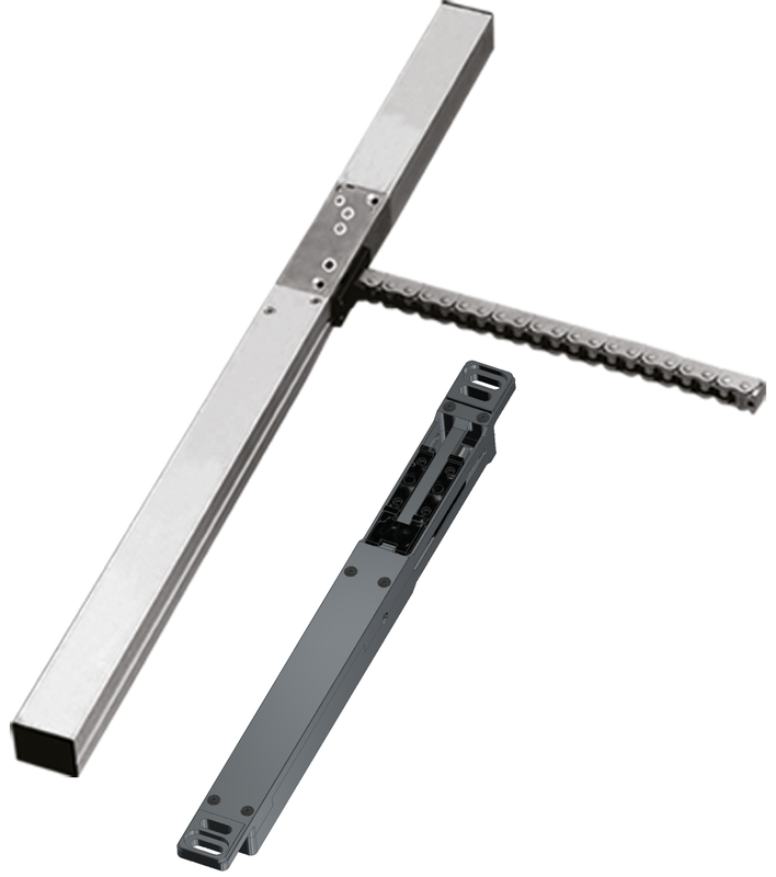 Schubladenführung, Stahlführung, Teleskopführung, Schubladenschiene, Schienenkanal