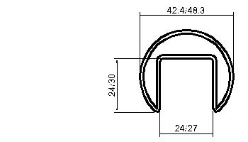 BALARDO - Handlauf rund  21,52 mm Edelstahl geschl. L=6000mm Ø=48,3x1,5mm