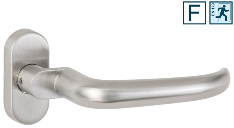 Türgriff, Türdrücker, Edelstahl, Oberfläche gebürstet, Türbeschlag