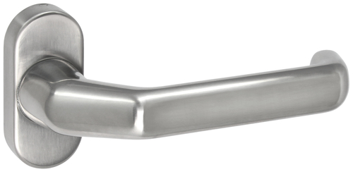 esco BASIC Türdrücker 2018 VK=8mm, Ovalrosette, Edelstahl Griff, Rauchrohr, Griff, Klinge, Rasiermesser, Waffe,