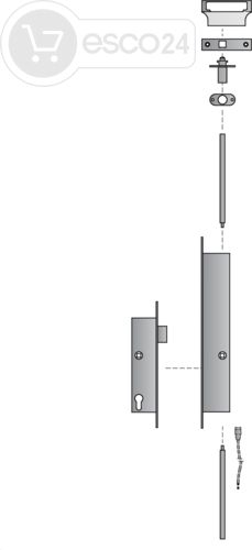 FT-Schloss-Set BKS-S-19-SL-ESC 2ES 2flg. FT-GK (motor.), Fkt.E