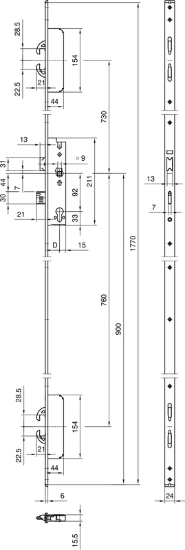 MFV WILKA 8600-2SH-ESC2 Fkt.E D44 U6x24x1770 L/R Schaubild, Schaubild,