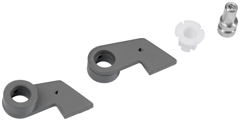Mechanisches Teil, Grau Kunststoff, Verstellbarer Halter, Ringlager, Beschlag-Set