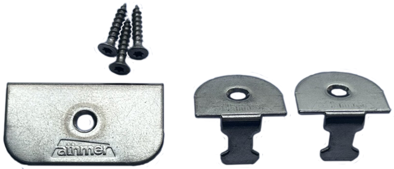 Schrankbeschläge, Eckwinkel, Montageplatte, Schrauben, Metallbeschläge