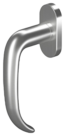 Türgriff, Metallgriff, Wandhalterung, U-förmiger Griff, Silberchromierte Oberfläche