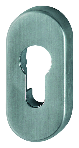 HOPPE Clip-Schlüsselrosette E55S h=8mm, oval, PZ, Edelstahl matt (F69) HOPPE Clip-Schlüsselrosette E55S h=8mm, oval, PZ, Edelstahl matt (F69)
