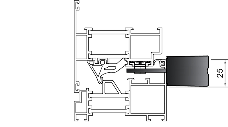 Profil, Abschnitt, Fenster, Aluminium, Querschnitt
