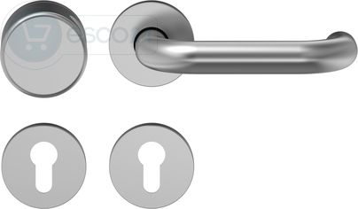 ECO Wechselgarnitur D-110/K-130 m. Rundrosette, PZ, F1 (Alu silber)