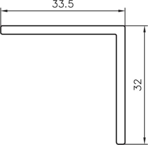 BALARDO - Innenblende - System 1,2 und 4 blank Höhe=32mm Länge=3000mm