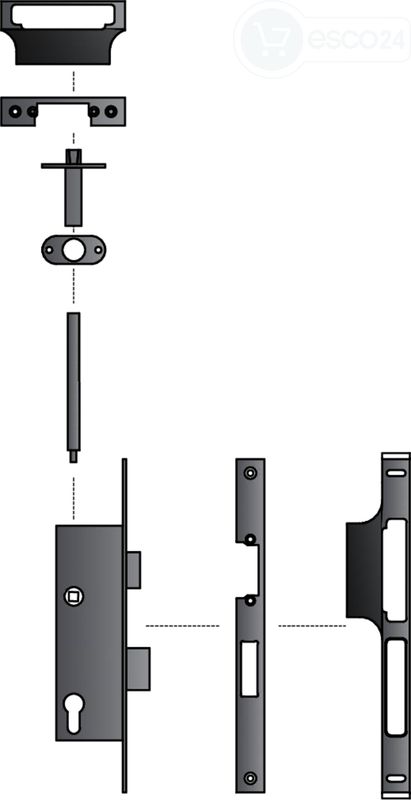 FR-Schloss-Set systeQ-S-1TE 1flg.  f.EÖ einw.