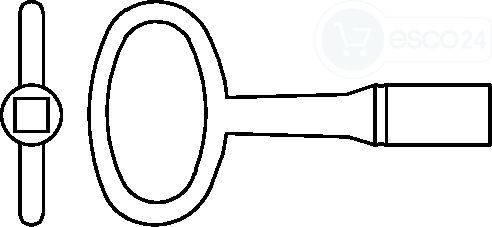 DORNSCHLUESSEL KLEIN, 8MM VIERKANT