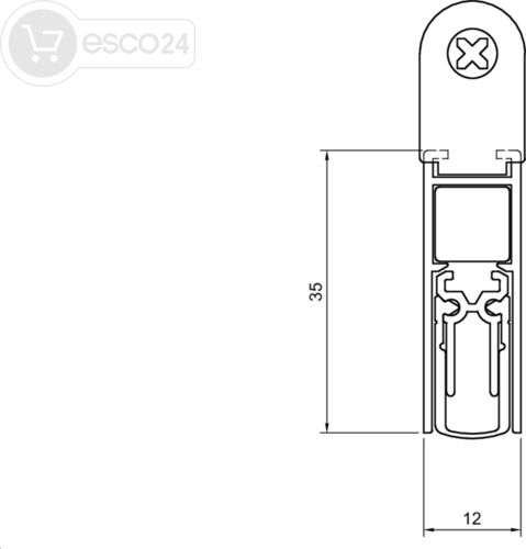 TÜRDICHTUNG-ATHMER-DOPPELDICHT DIN L/R MASS A= 960 MM