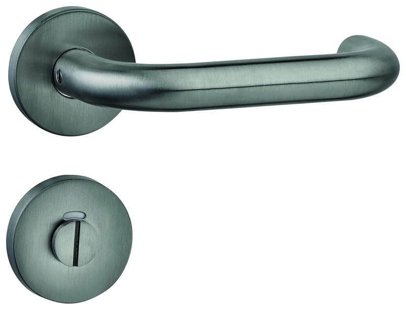 Türgriff, Türdrücker, Türknopf, Rundrosette, Edelstahl-Finish