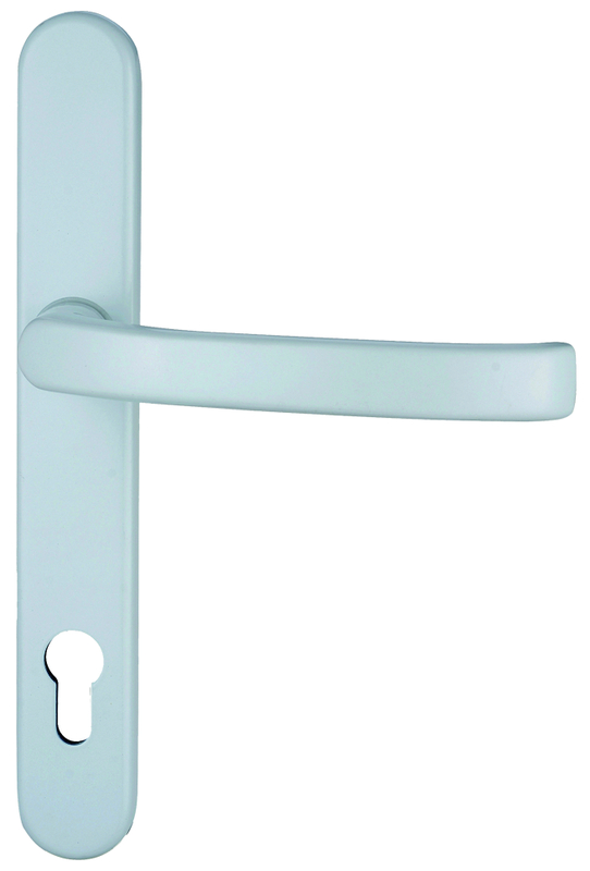 Türgriff, Türdrücker, Griff aus Metall, Satinierter Lack, Schlüsselloch-Look