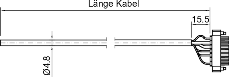 Kabel, flexibles Kabel, Steckverbinder, Scheibenstecker, technische Zeichnung