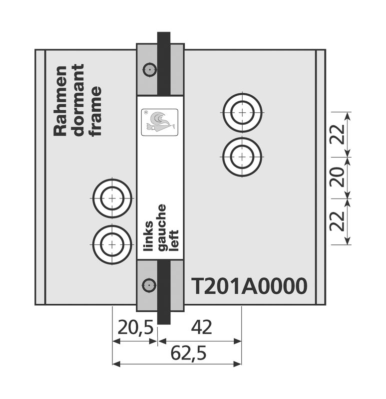 Rahmen, Montage, Indikator, Maße, Diagramm