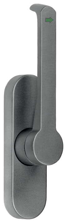 Türgriff, Hebelgriff, Metallfinish, Wandmontiert, Fallen-/Riegelgriff