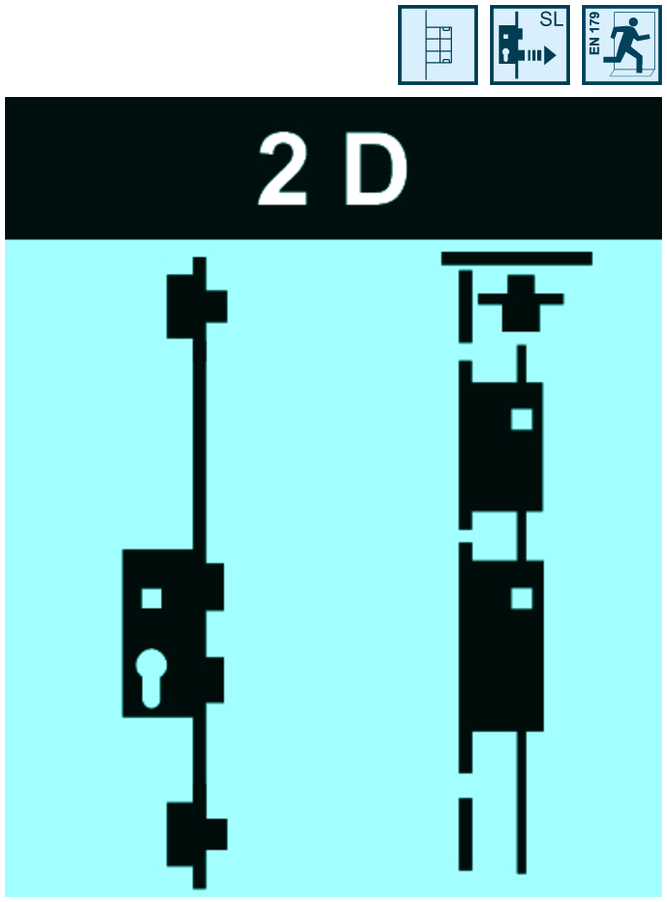 2D, Sicherheitsschild, Aufzugsbutton, Türgriff, Schlossmechanismus