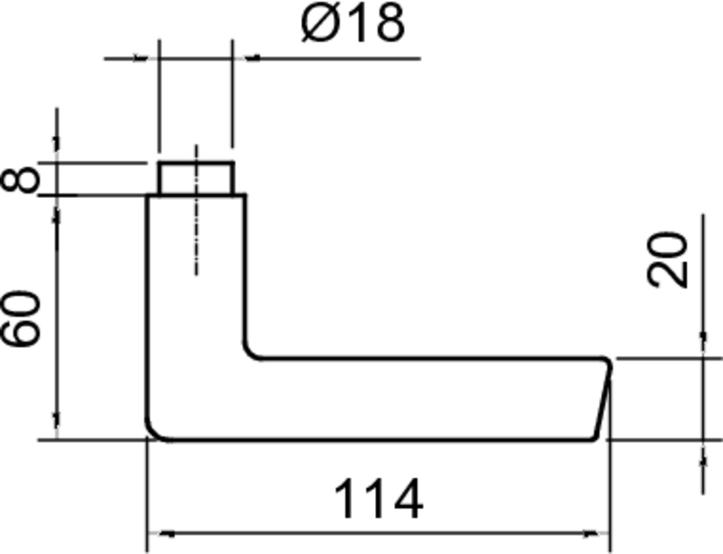 L-shaped bracket, Metallhalter, Bemaßungszeichnung, L-Platte, Winkelhalter