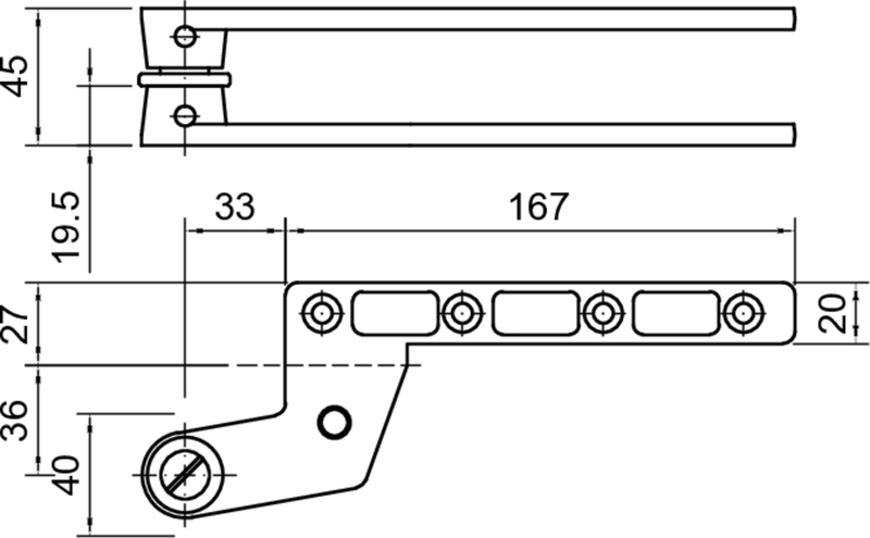 arm, hinge, drawer-hinge, metal-bracket, technical-drawing