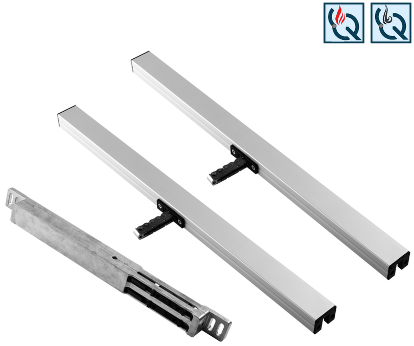 Schubladenführungen, Beschläge, Metall, Silber, Schrank