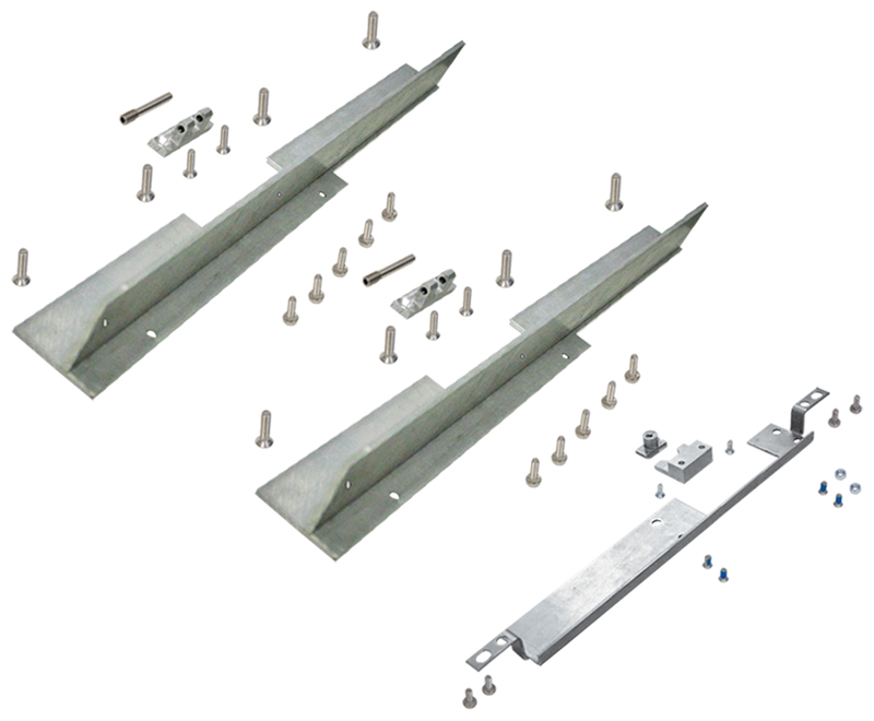 Metallhalterung, Montagerail, Unterstützungswinkel, Befestigungsmaterial, Schrauben bolts