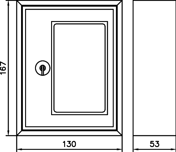 Türschrank, Schranktür, Holzoptik, Frontseite, Schrankmechanik