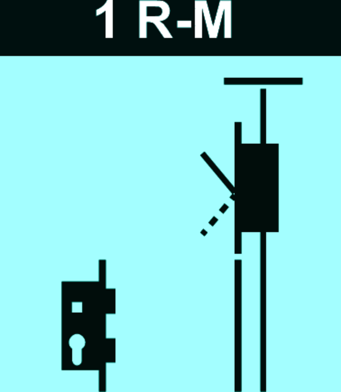 Schlosssystem systeQ-S-20, 1R-M 2flg. einwärts