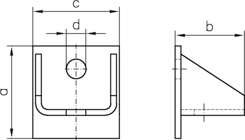 u-clip, hinge, bracket, mount, metall