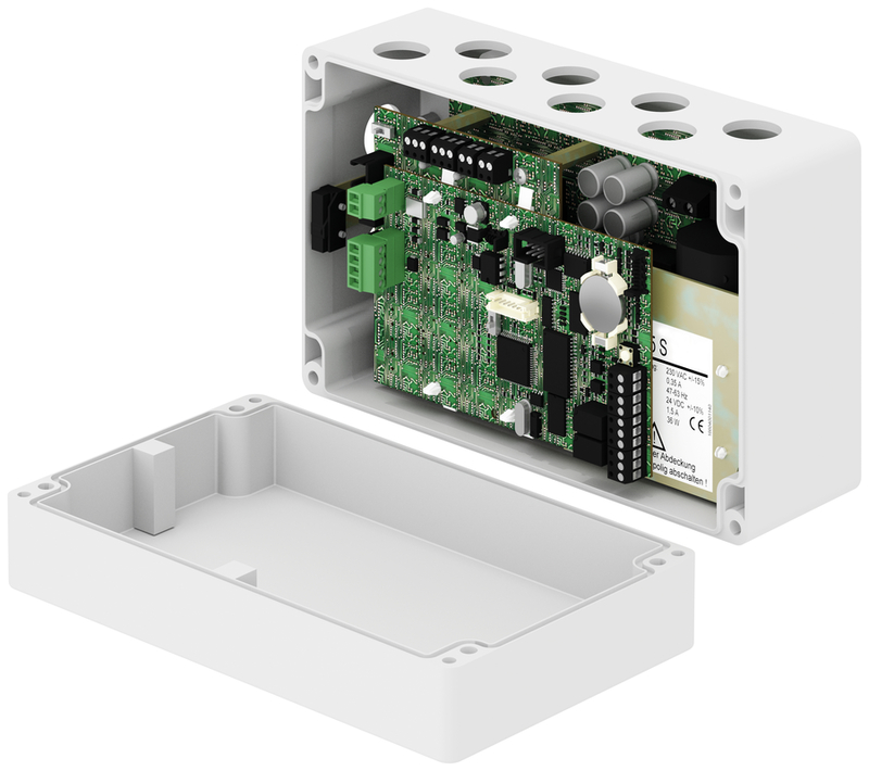Elektronikgehäuse, Platine, PCB, Steckverbinder, Komponenten