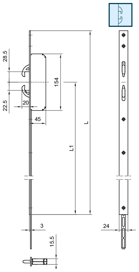 Türenverschluss, Schloss, Metall, Silber, mechanisch