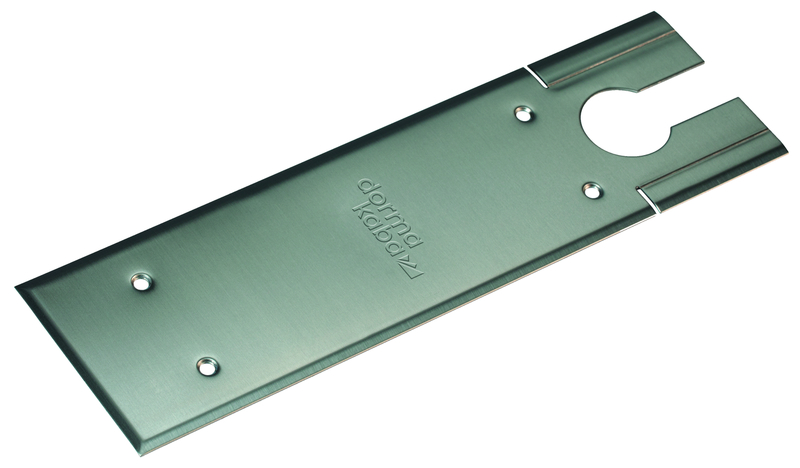 Metallplatte, Blechhalter, Aussparung, Schraubenlöcher, Grüner Oberflächenfinish