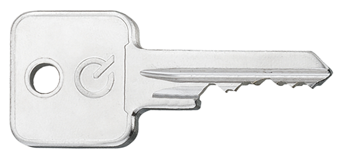 Schlüssel, Metall, Flachkopf, Schlüsselklinge, nickel/silberfarbig