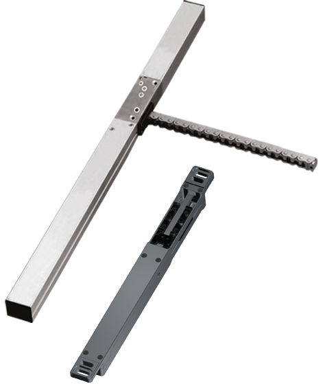 Schiene, Schlosskasten, Möbelbeschlag, Laufhaken, Metall