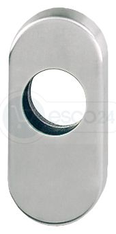 HOPPE Schlüsselrosette 55S h=8mm, oval, RZ, Alu silber (F1)