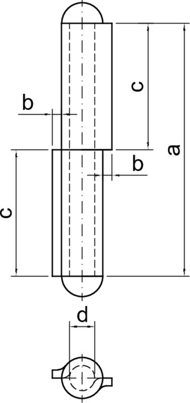 KONSTRUKTIONSBAND, STAHL BLANK KO7 2TLG.,MIT LOSEM VERZINKTEM STIFT,160 MM Diagramm, Plan, Handlung, CAD-Diagramm, Diagramm, Plan, Handlung, CAD-Diagramm,