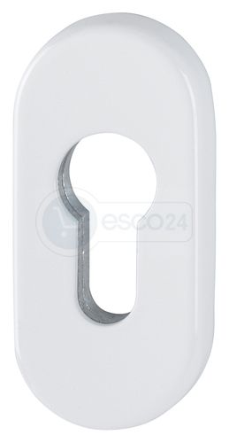 HOPPE Schiebe-Schlüsselrosette 55S-SR h=6mm, oval, PZ, Alu weiß (F9016)