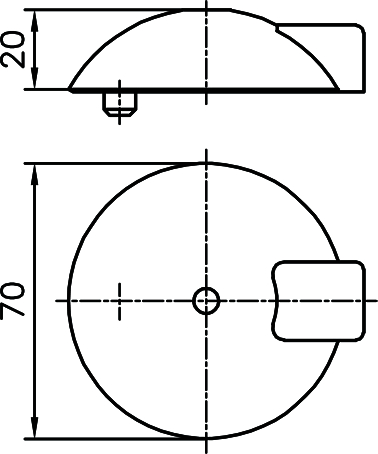 Wandhalter, Kugelgelenk, Rundsockel, Metall, Montage