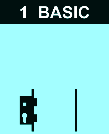 FR-Schloss-Set systeQ-S-1 BASIC 1flg. ausw.
